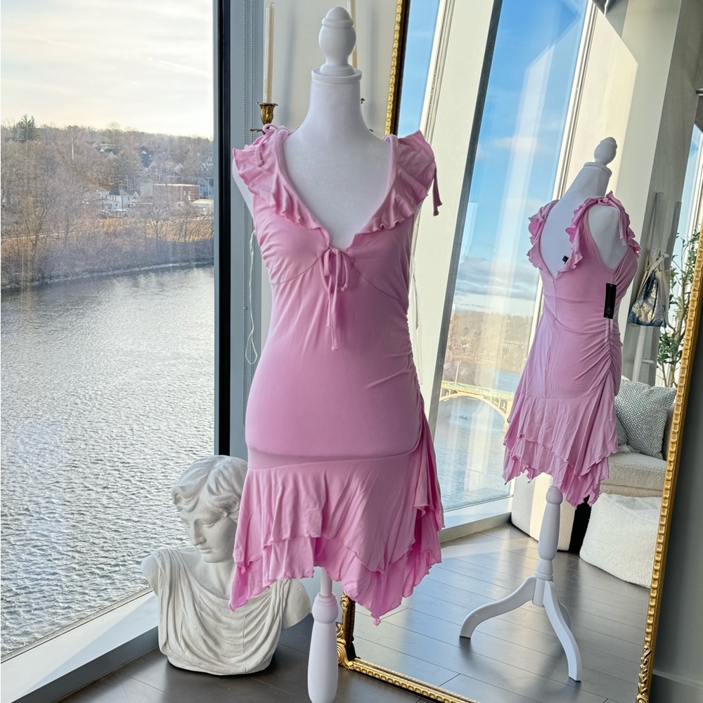 Pink Ruffle Dress